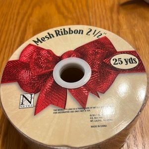 25 yards of Silver mess ribbon 2.5”